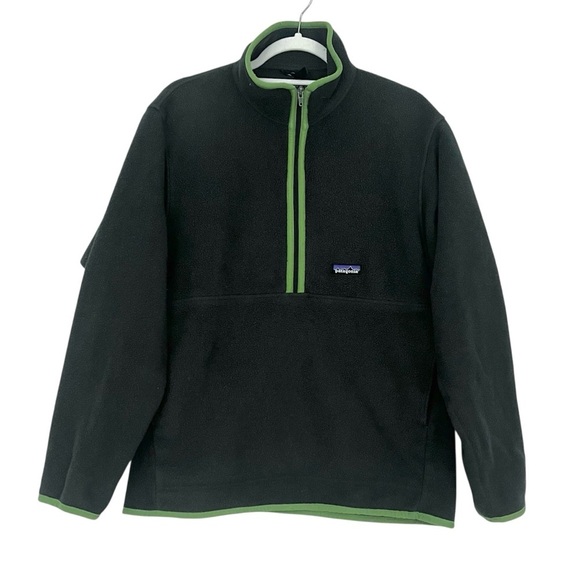 Patagonia Men’s Vtg 90s Synchilla Marsupial Pullover Fleece Jacket in Green - M - Picture 1 of 2